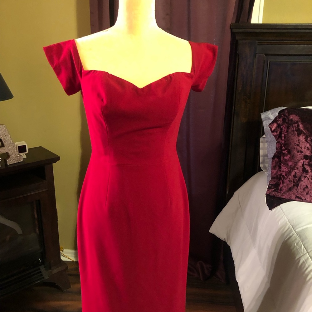 Red Dress The Population Sheath Dress.